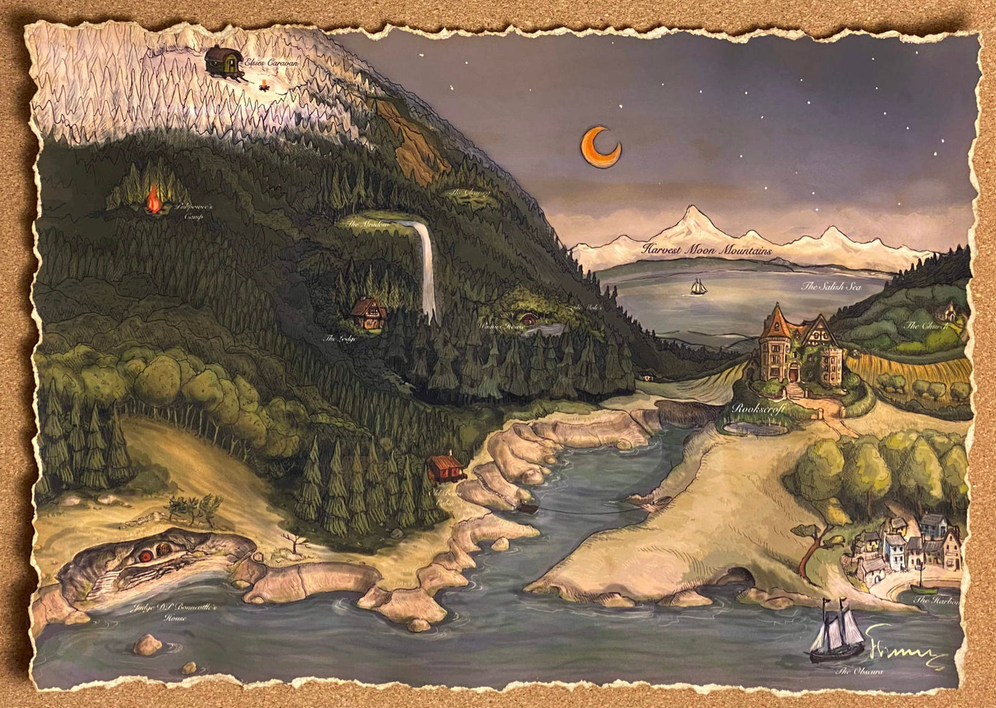 Map Weathered & Signed